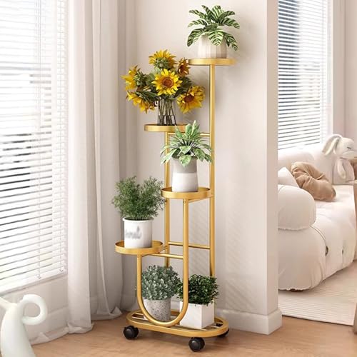Support à plantes en métal 5 niveaux | Étagère d'angle extérieure jardin et terrasse