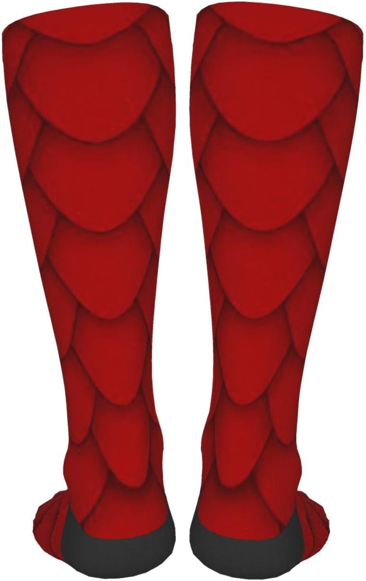 Get Popular Offer Red Dragon Scales (1) Men's and Women's Cotton Comfort Socks/Bags Outdoor Sports Competitive Hiking Hiking Socks