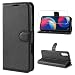 Produktbild xswill Hülle Kompatibel mit Wiko View 4, Schwarz PU Leder Flip Brieftasche Schutzhülle mit EIN Gehärtetes Glas Schutzfolie Displayschutzfolie für Wiko View 4 / Wiko View 4 Lite (6,52 Zoll)