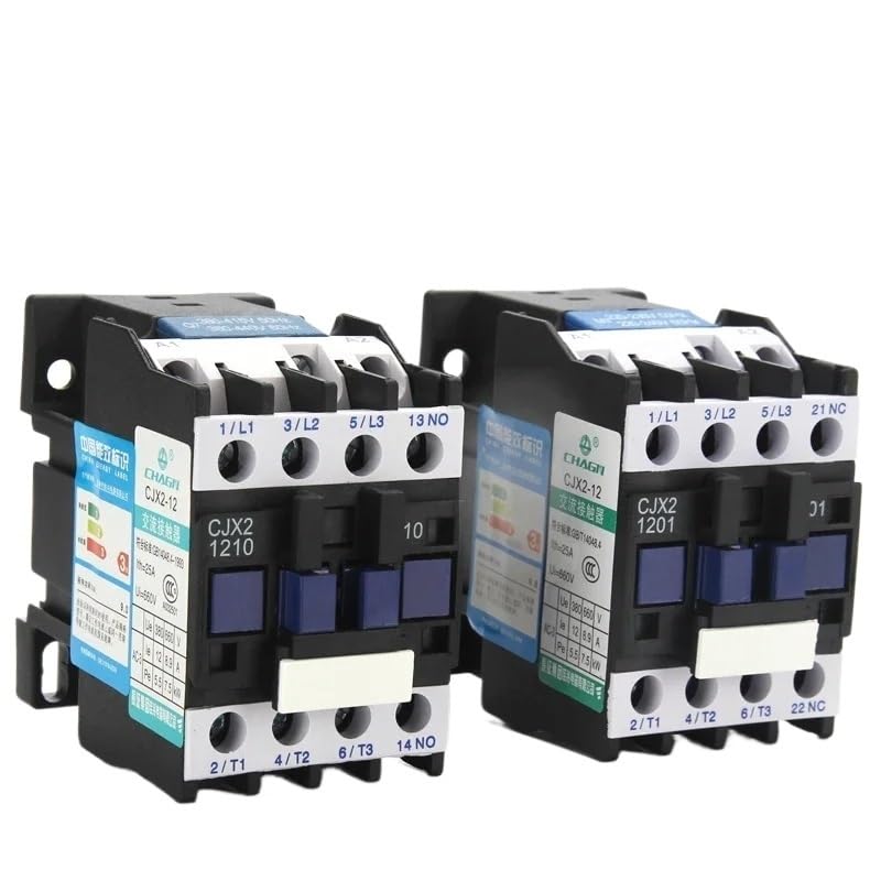 CJX2-1201/1210 50/60HZ 12A AC contactor Din Rail Mounted 3P+1NO Normal Open Contactor 24V-380V(CJX2 220V NC)