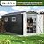 DAUSOLA 8x12 FT Outdoor Storage Shed, Metal Garden Tool Shed with Updated Frame Structure, Lockable Doors and Windows, Ideal for Backyard Garden Patio Lawn, Grey