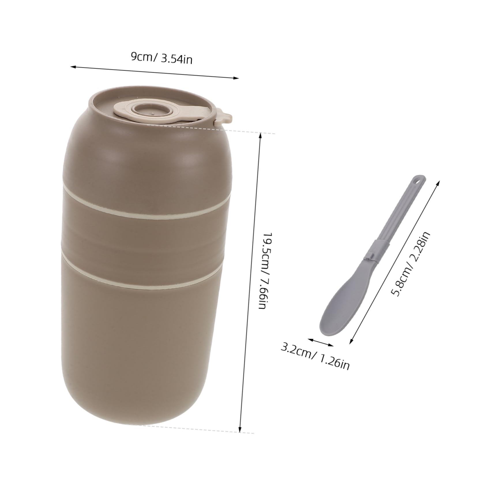 Cabilock Stainless Steel Microwave Bowl with Lid Integrated Spoon Reusable Cereal Soup Container for Prep