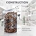 ENLOY 4-Piece Stainless Steel Airtight Food Storage Canister Set with Clear Lid, Containers Sets for Kitchen Counter for Sugar, Flour, Tea, Candy, Cookie, Spice, 28/32/38/65 oz