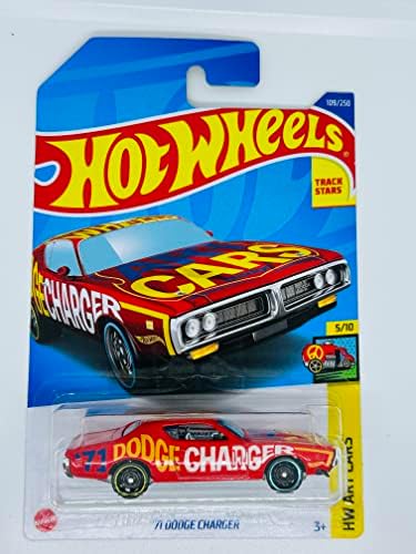 Hot Wheels 2022 - '71 Dodge Charger - Red - Art Cars - 5/10-109/250 image 3