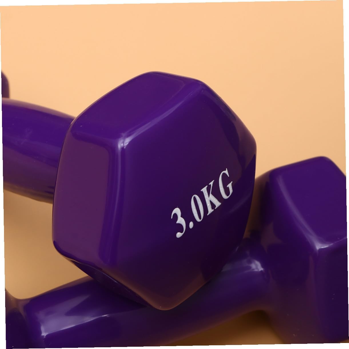 Zerodeko Cast Iron Dumbbells with Plastic Coating, Non-slip 3kg Hand Weights Set for Men and Women, Fitness Equipment for Home Gym Strength Training