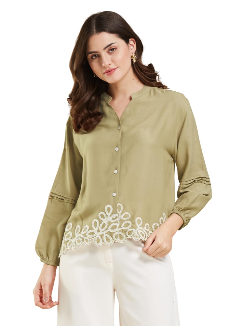 j turritopsis Women's Stylish Embroidered Casual Shirt(320-JT)-picture-19