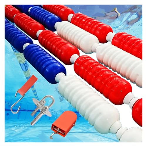 Clôture de sécurité en spirale pour piscine avec câble de séparation et bouées de 9 cm