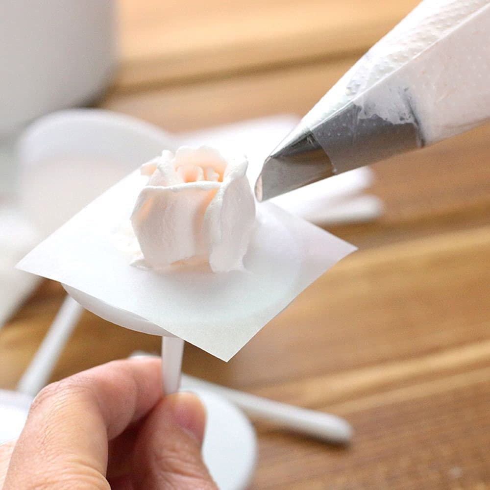 Skytail Stainless Steel Cake Decorating Nozzle Cupcakes Decorations Cream Filling Border Decoration Pastry Icing Tips (124 Rose Nozzle) 2