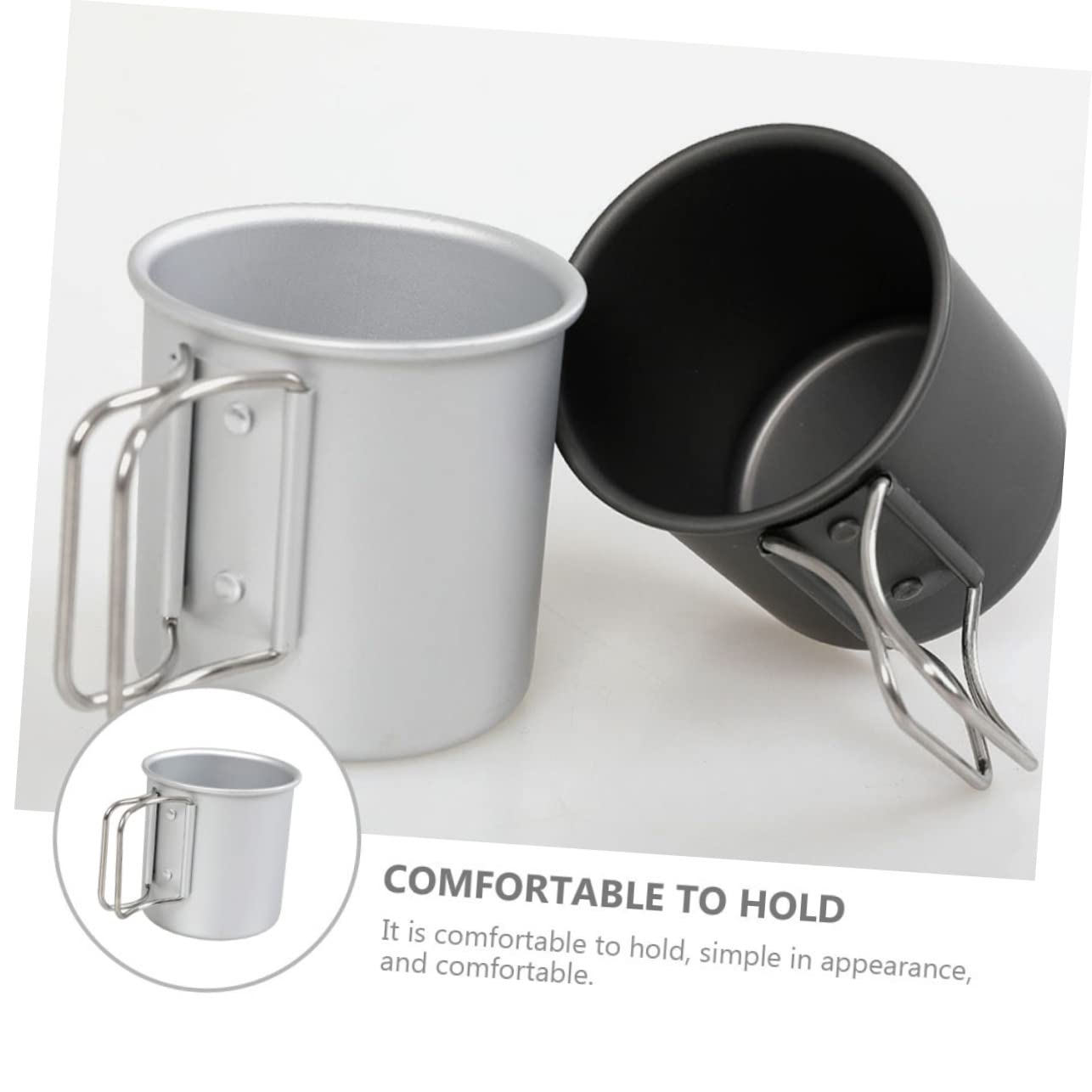 4 Stücke Camping Becher Tragbare Wasser Tasse Für Outdoor Aluminium Legierung Tasse Wandern Praktische Wasser Flasche