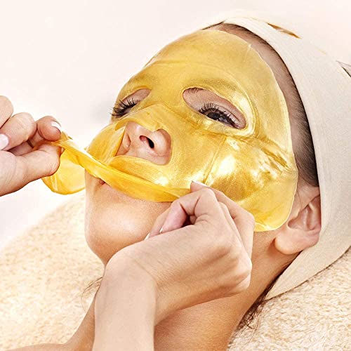 Golden Face 10er Set - Collagen Gesichtsmaske mit Q10 und Hyaluronsäure - Beste Qualität von Schlupflid weg® - Image 5