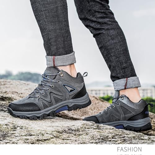 Men's Outdoor Lightweight Breathable Orthopedic Hiking Shoes,Comfortable Trekking Work Shoes for All Season,Waterproof Non-Slip Rubber Outsole2