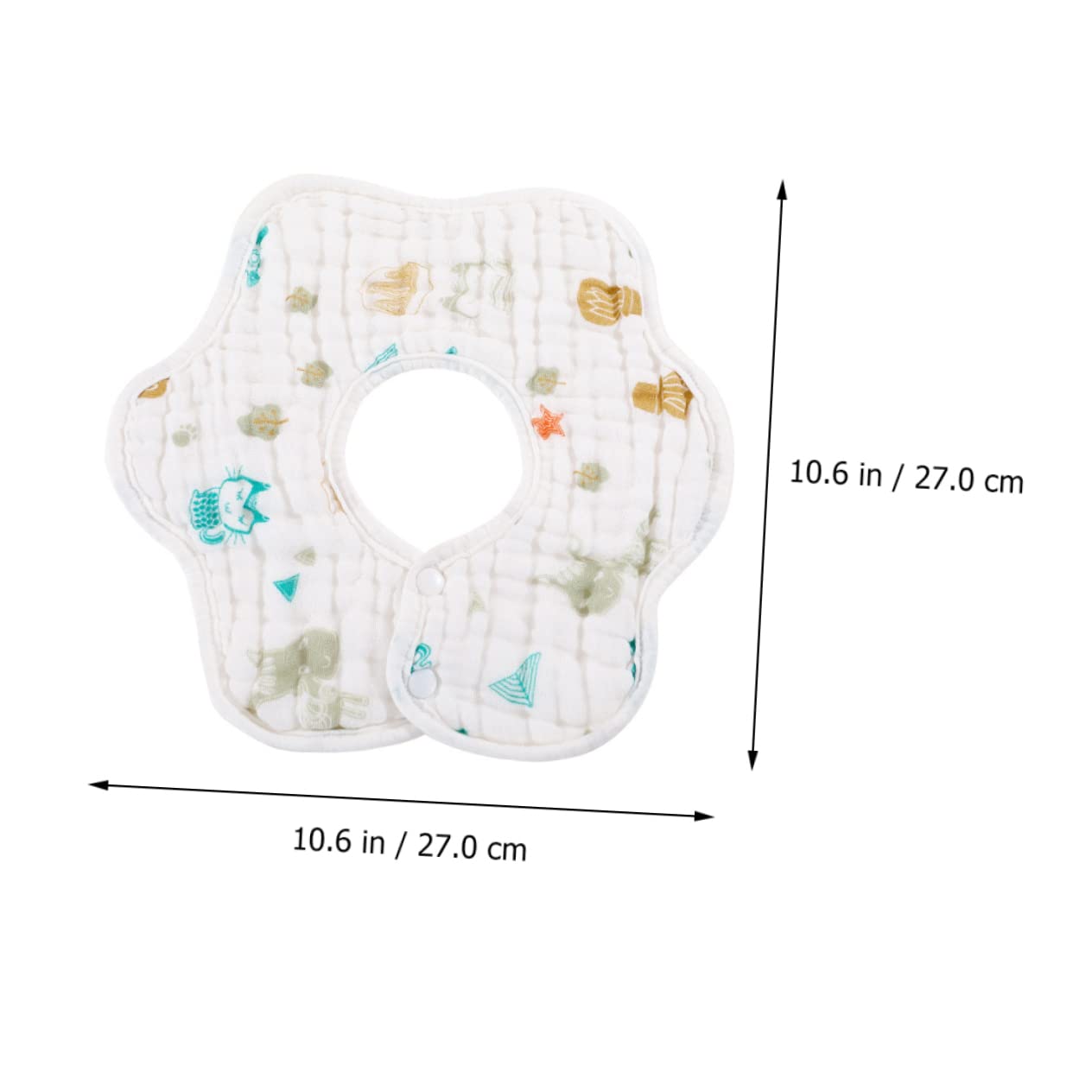 Abaodam 12pezzi Bavaglini Per Saliva Towel Cartoon Assorbente Morbidi e Traspiranti Per Bebè Design Casual Per e
