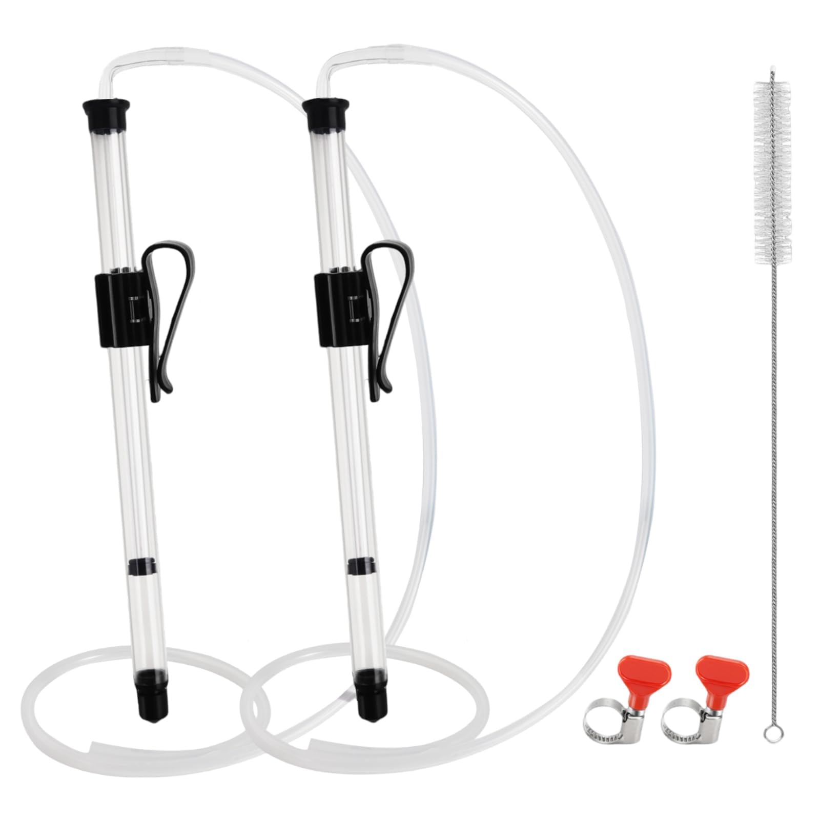14 mini auto siphon - 38 racking cane beer wine siphon pump with 55ft clear silicone tubing auto siphon clamp efffortless bottling fermentation siphoning kombucha mead wine making kit