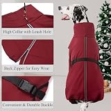 Cyponpy Hundemantel mit Beinen Wintermantel Hund Wasserdicht Warm Hundepullover Fleece Hundejacke Reflektierend Reißverschluss Winterjacke Hund Hunderegenmantel Wasserdicht Kleine Mittelgross Hunde