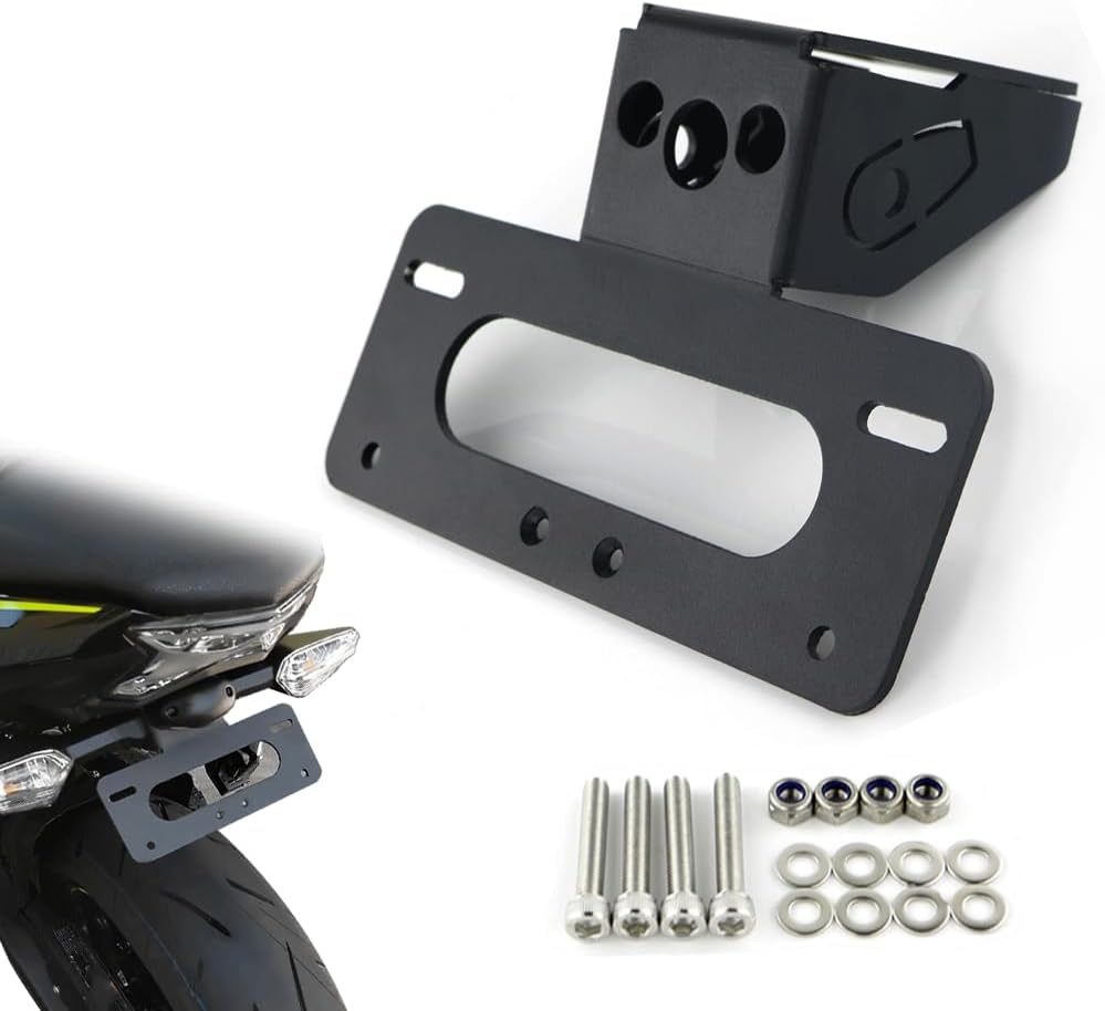 Xitomer Fender Eliminator Fit for ZX650 Ninja 650/ Z650 2017-2025 & Ninja650 ABS 17-24 & Ninja 650 KRT ABS 22-24 Tail Tidy License Plate Holder(Black)