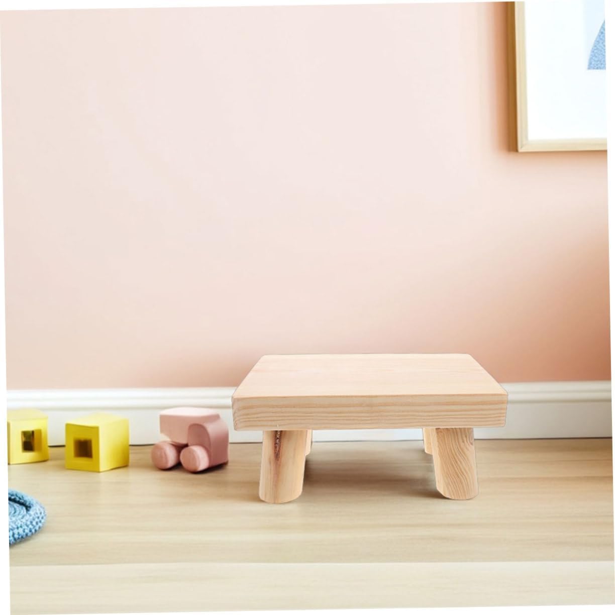 2pcs Wooden Step Stool for Rounded Edges Childsafe Footstool for Home and Kitchen Stable Support for Potty Training and Multi-Scene Use Easy to Clean and Childfriendly Design
