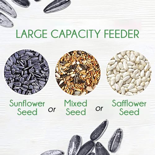 Image of Sharpex Sturdy Steel Plant Hanger Bird Bath or Feeder, Cast Iron Wall Mount Bird Feeder Great for Attracting Birds (Black, 1)