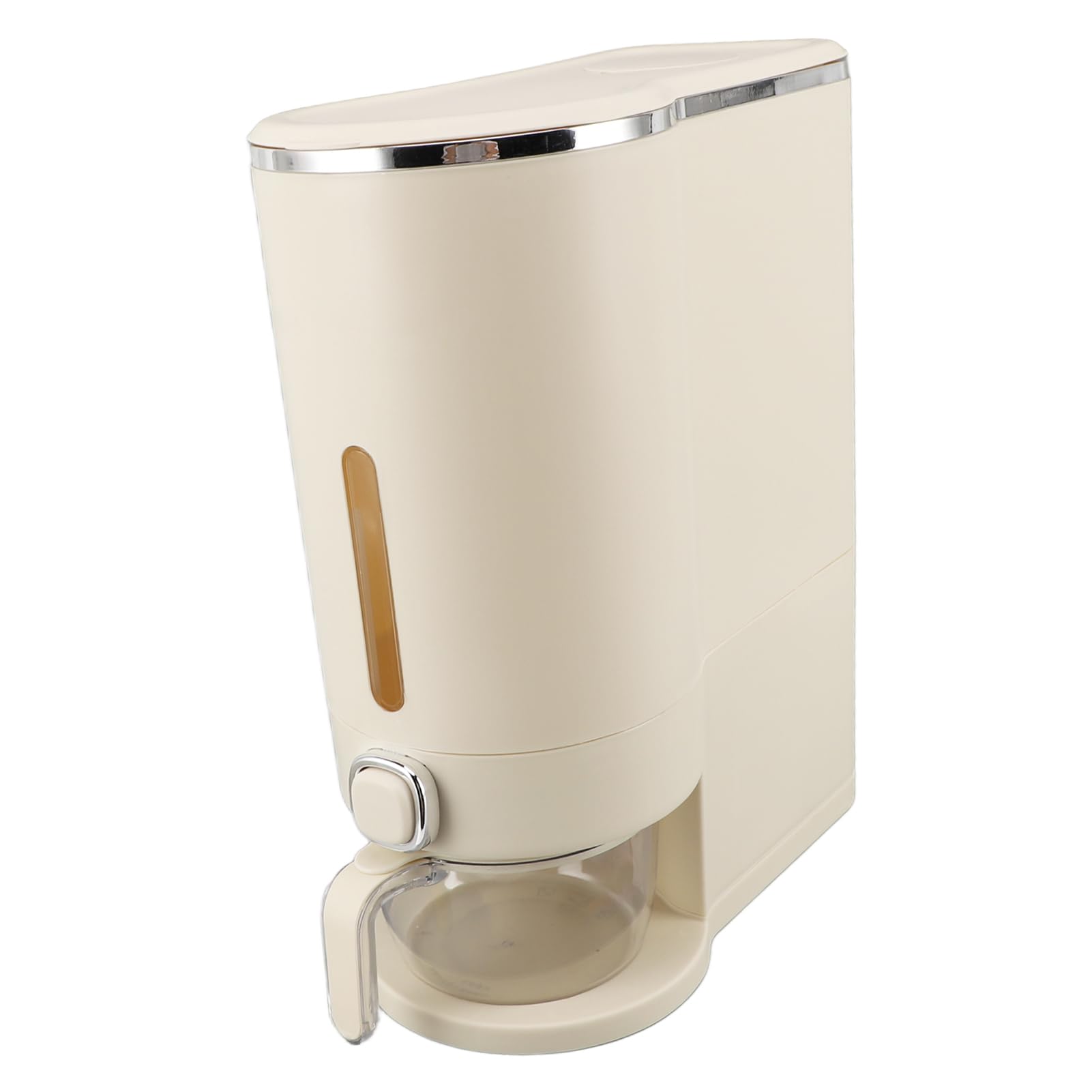Contenitore per Riso Pressato, a Prova di Insetti, a Prova di umidità, per Uso Domestico, in Plastica Bianco Crema (Grande (contiene circa 10 kg))