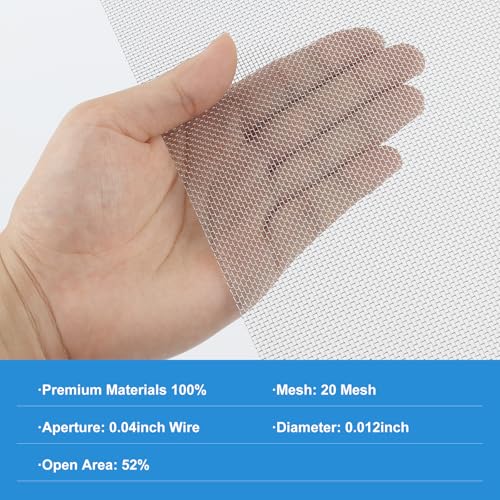 Image of 304 Stainless Steel Wire Mesh Screen, 6 Pack 11.8 x 8.2 inch Metal Mesh Screen for DIY Projects, Cages, Vents, Garden, Window Screens, and Filter Mesh