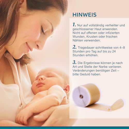 Narbenpflaster, Narbenroller(4cmx300cm) Narbenpflege, Silikonpflaster für Narben, Silikon Narbenpflaster für C-Sektion, Operationen, Verbrennungen, Keloid, Akne
