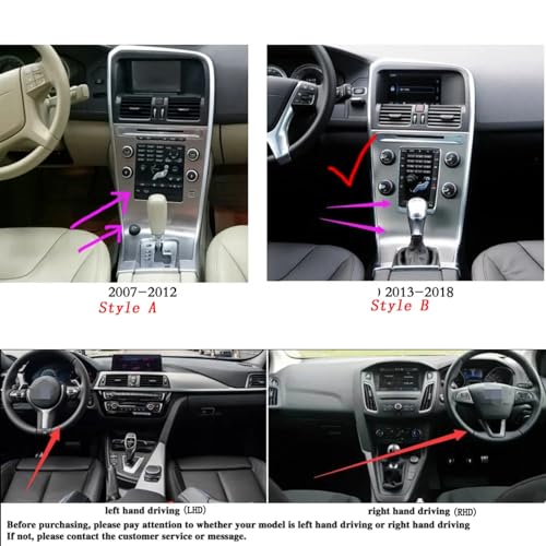 Panneau central carbone Volvo XC60 pour masquer rayures console - 2