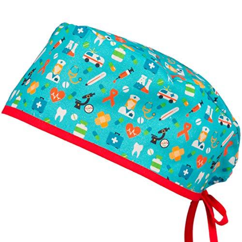 Pilucaps, Gorro quirófano pelo corto modelo LIFE ajustable con tiras de atar para mujer y hombre...