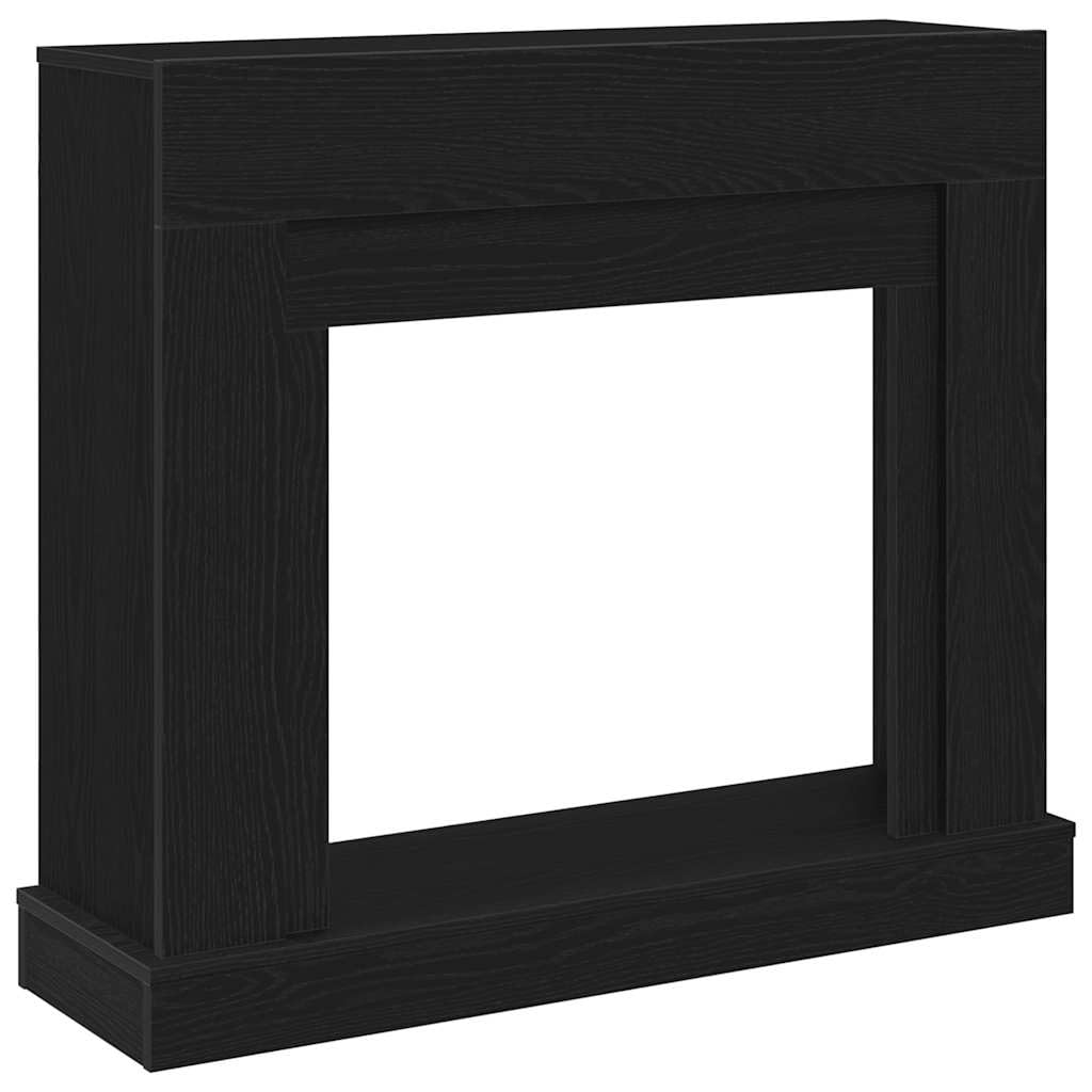 Vidaxl Black Oak Fireplace Surround 100X30x87.5 Cm Engineered Wood, Fire Place, Fireplace Mantel, Mantel Surround, Fireplace Frame, Fireplace Console