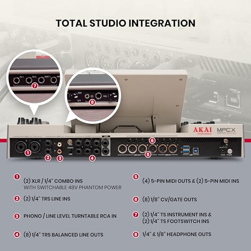 Image of AKAI Professional MPC X SE - Standalone Production Workstation and Beat Maker with 10.1 inch Multi-Touch Screen, Drum Pads, Synth Engines, 48GB Storage
