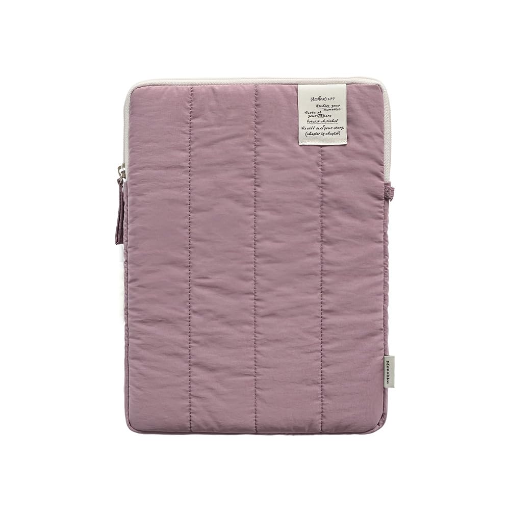 Monolike Archive 247 Cushion Tablet Pouch 11inch, Purple - Padded Protective Sleeve for iPad Pro/Air, Soft Vintage Style Case