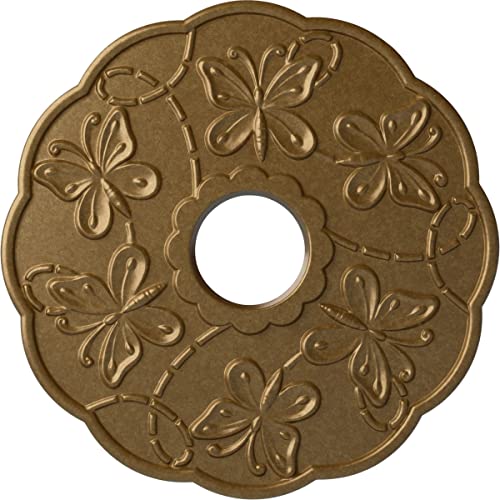 Image of Ekena Millwork CM17TSPASDecorative Ceiling Medallions Modeled After Original Historical Patterns & Designs, Pale Gold