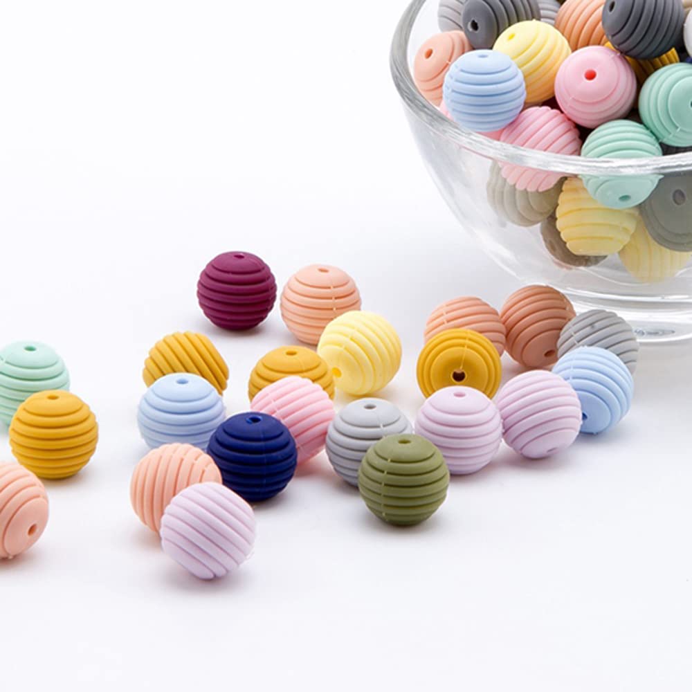 Perline rotonde in silicone per San Valentino da 15 mm, per la