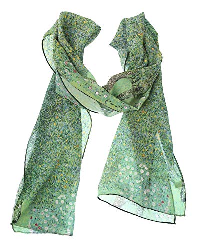 Women 100% Silk Scarves Van Gogh Paul Gauguin Monet Painted Scarf4