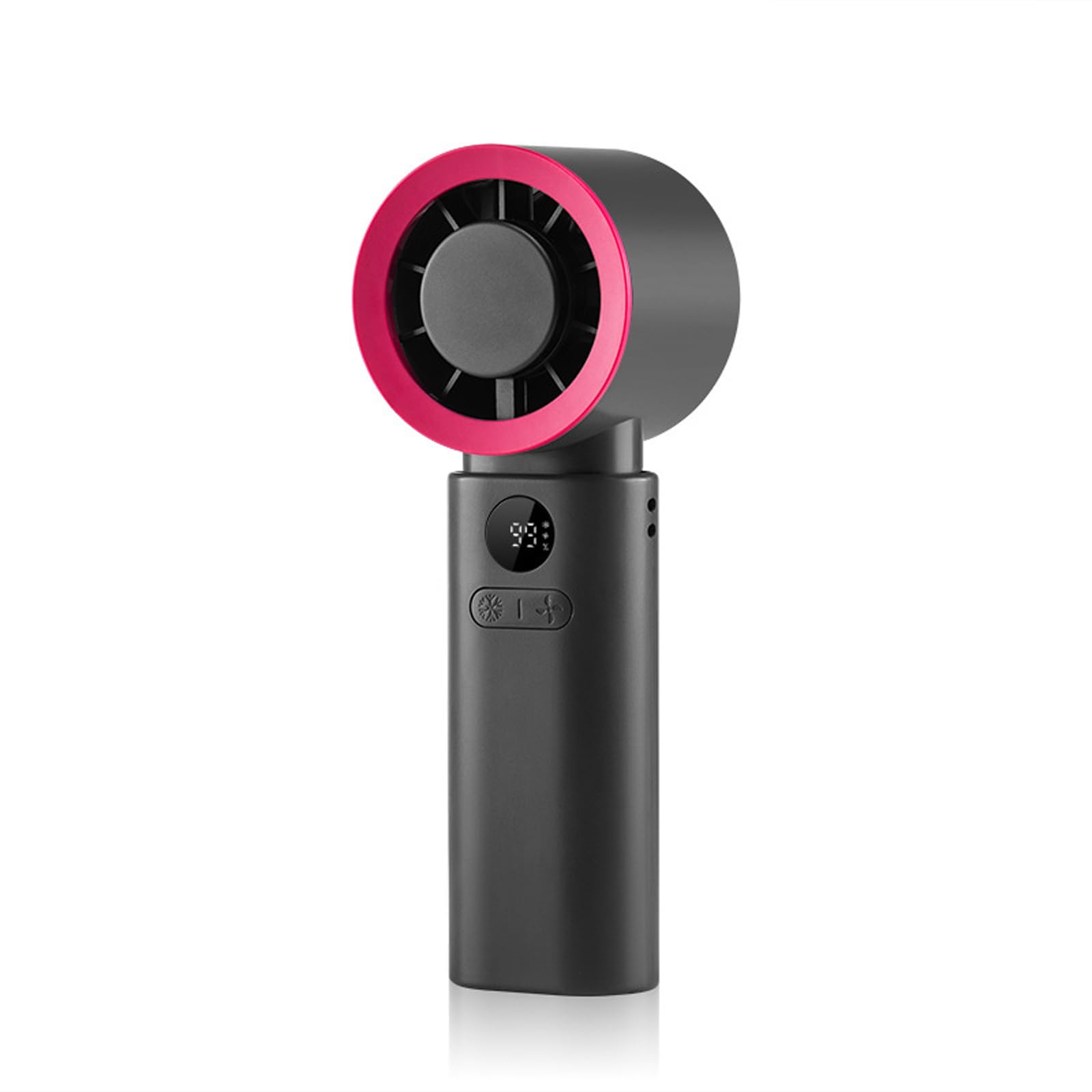 Alksubbm Portable Handheld Fan 4 Speed Small Cooling Desk Fan Quiet Handheld with Digital Display USB Rechargeable Table Quiet with Digital Display USB Rechargeable Table