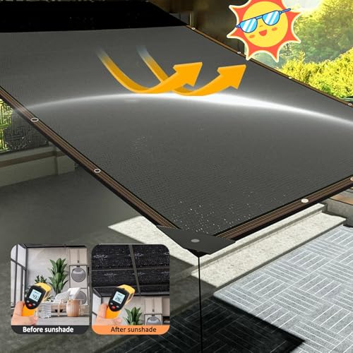 Toile d'ombrage noire pour jardin bâche de protection plantes 2x5m