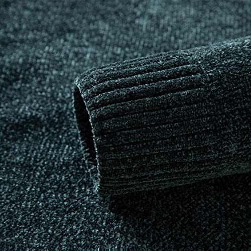 Image of Simple&Opulence Women's Chenille Sweater Crewneck Long Sleeve Pullover Ribbed Cuff Hem Round Neck Jumper Tops