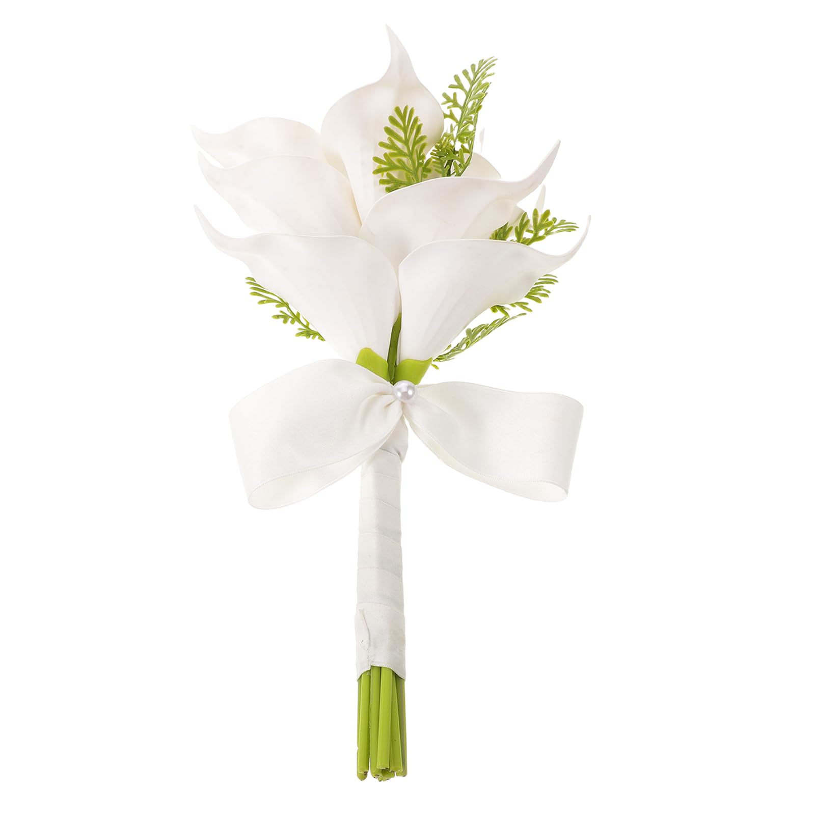Fleurs Calla artificielles OUNONA bouquet de mariée blanc anti-flétrissement
