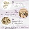 BARSDAR Straight Hair Bun + Comb Clip Ponytail -Mixed Blonde & Bleach Blonde Tips