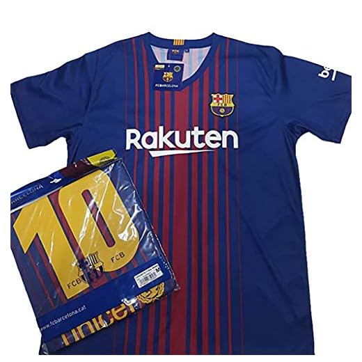 Camiseta 1ª Equipación Replica Oficial FC BARCELONA 2017-2018 Dorsal MESSI - Tallaje ADULTO (XL)