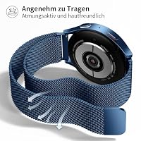 LYYLTX Edelstahl Mesh Uhrenarmband Metall Ersatz Armband Magnetverschluss Smartwatch Schnellverschluss Watch Uhren Ersatzband Für Damen Herren 14mm 16mm18mm 20mm 22mm 24mm (22mm,Blue) – Ansicht 4