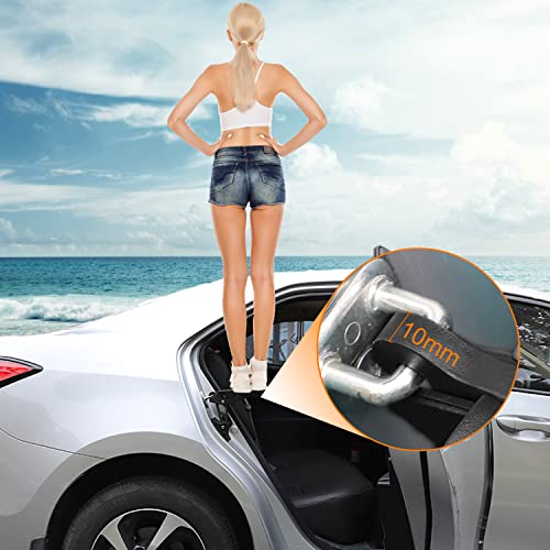 Eueco Foldable Car Door Step, Universal Fit Car Door Step, Roof Rack Door Step Up On Door Latch, Supports Both Feet, Easy Access To Rooftop For Most Car, Suv, Truck (Black) #TOP5