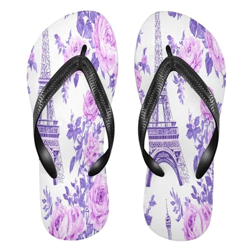 STAYTOP Beautiful Eiffel Tower Flip Flops Sandals of Men's & Women's,Sandals Beach Slippers Shower Slides