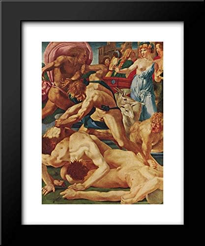 Moses Defending The Daughters Of Jethro 20x24 Framed Art Print by Rosso Fiorentino
