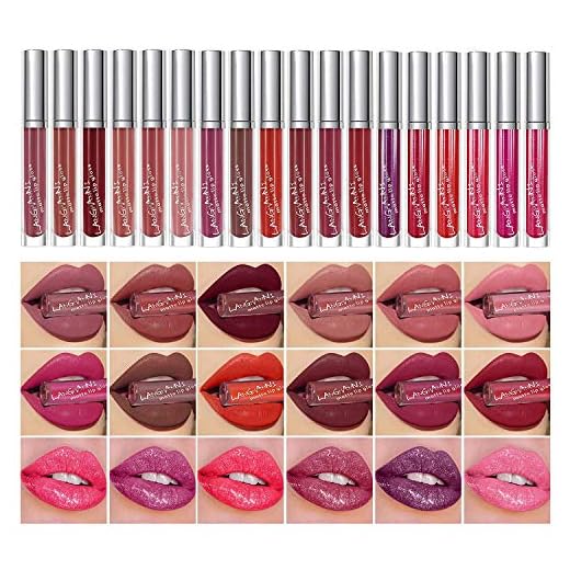 Juego de pintalabios líquido mate de 18 uds, taza antiadherente desnuda, resistente al agua de larga duración, sin decoloración, Kit de brillo de labios de terciopelo de alta pigmentación