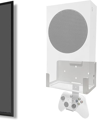 ALIENERGY Wall Mount for Xbox Series S (Mount The Console & Accessories on Wall Near or Behind TV LeftRight), Wall Shelf Bracket Kit for XSS System