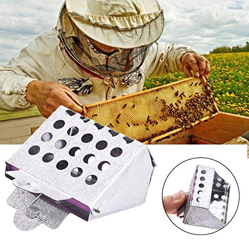 evergreemi Queen Bee Cage Catcher,Beekeeper Clip,Beekeeping Queen Book-Clip Type Bee Cage Metal Beekeeper Tool Beekeeping Equipment