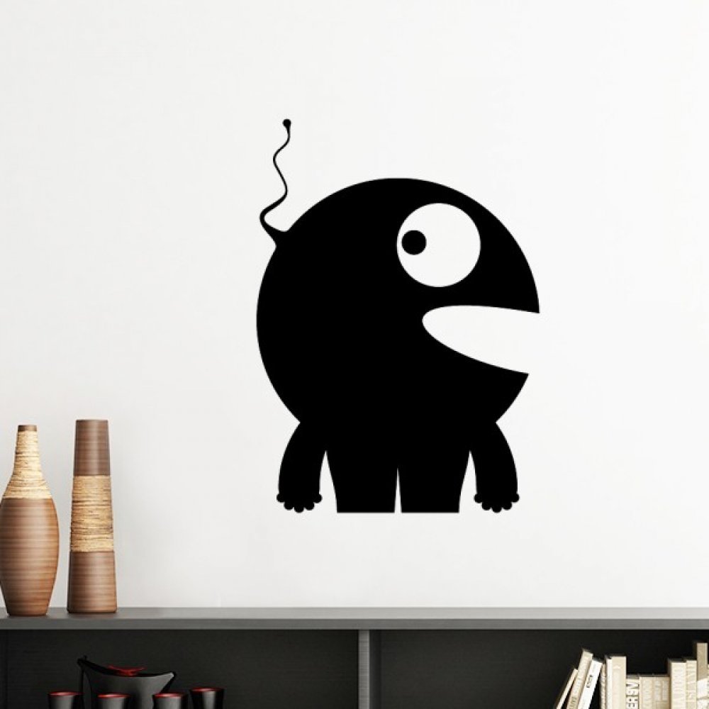 Wall Sticker Alien Monster Vert Clair 60cm | Déco DIYthinker