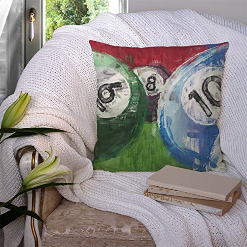 Versuswolf Throw Pillow Covers Pool Billiards Ball Cotton Linen Decorative Square Pillowcases Cushion Cover 18 X 18 Inch #TOP3