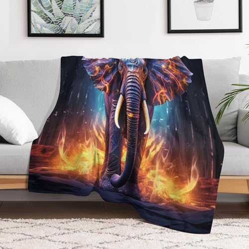 Couverture en flannel éléphant de qualité supérieure et pelucheuse