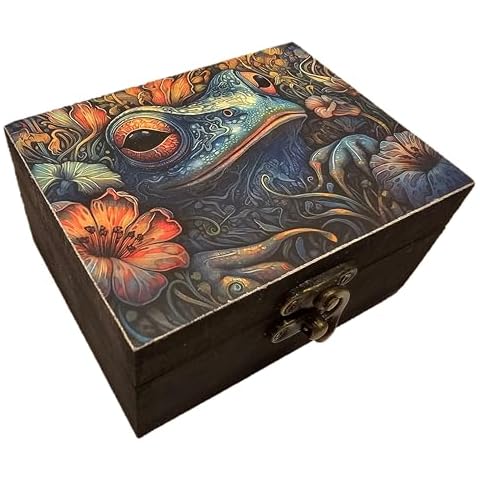 RK Collections Frog Trinket Box for Keepsakes Cover
