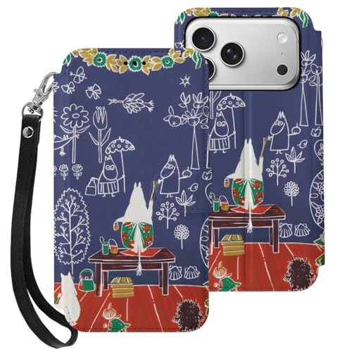For iPhone 17pro ���[�~�� �蒠�^ �P�[�X PU ���U�[ �u���b�N TPU ���� �J�[�h 3 �����[ �D����t�� ���X�g�X�g���b�v�t�� �}�O�l�b�g�� �����X�^���h �S���ʑϏՌ� �V���v�� ��l ���f�B�[�X �ʋ� �v���[���g �蒠�^-U97F